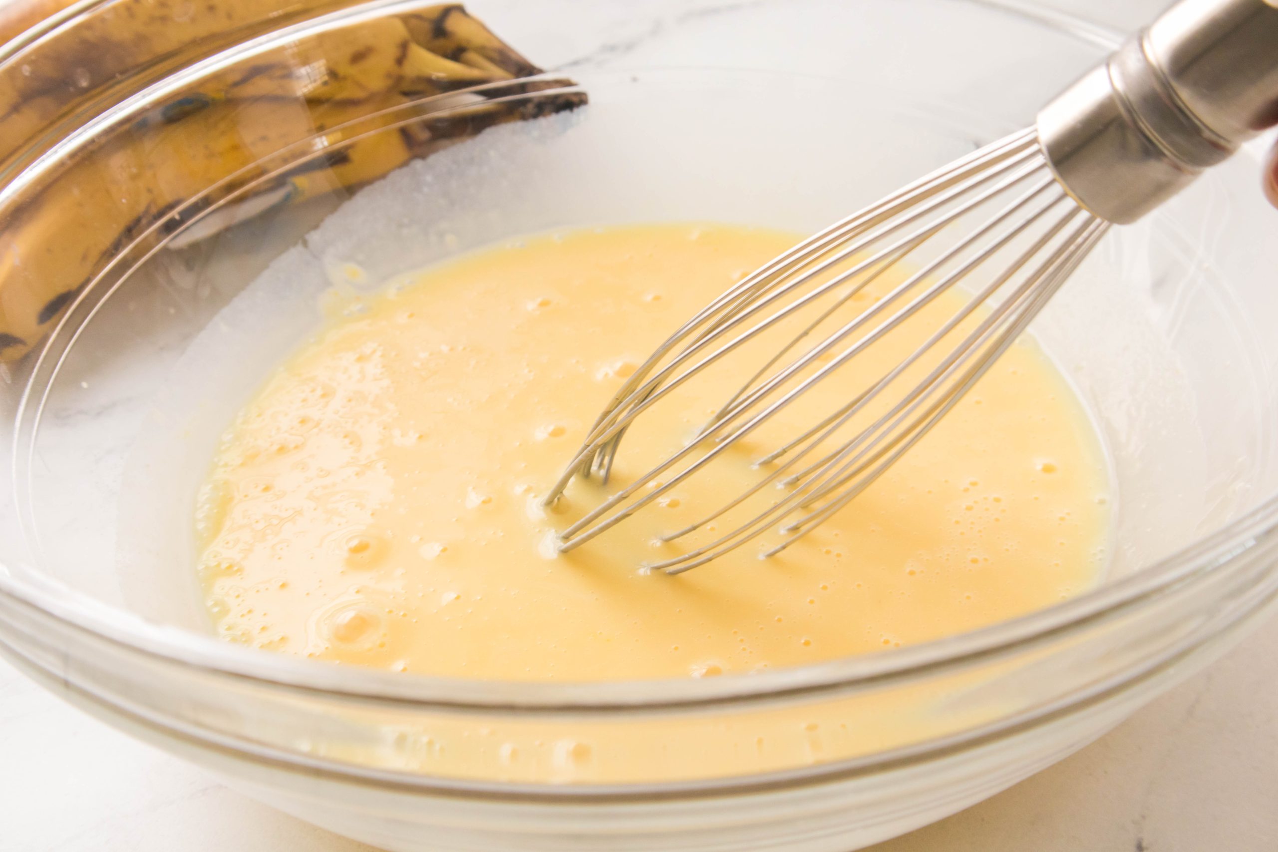 mixing the pudding