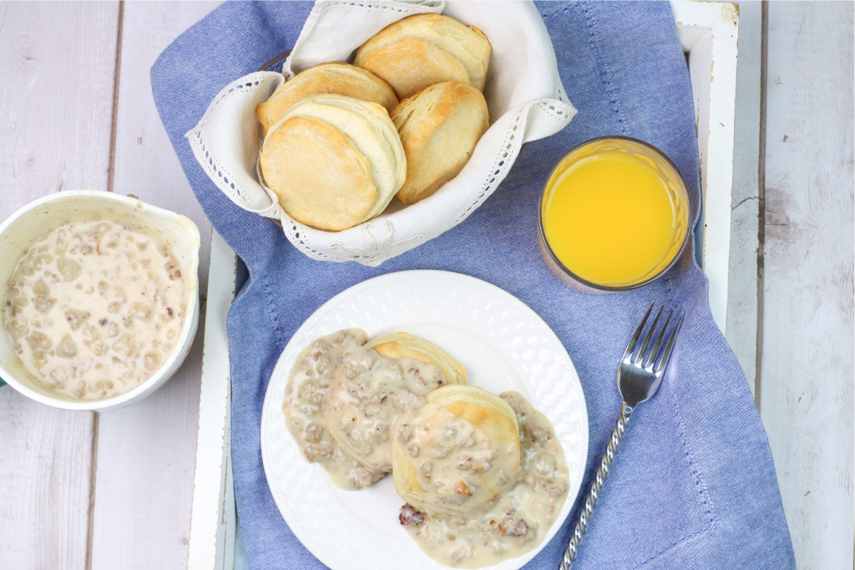 Sausage Gravy and Biscuits