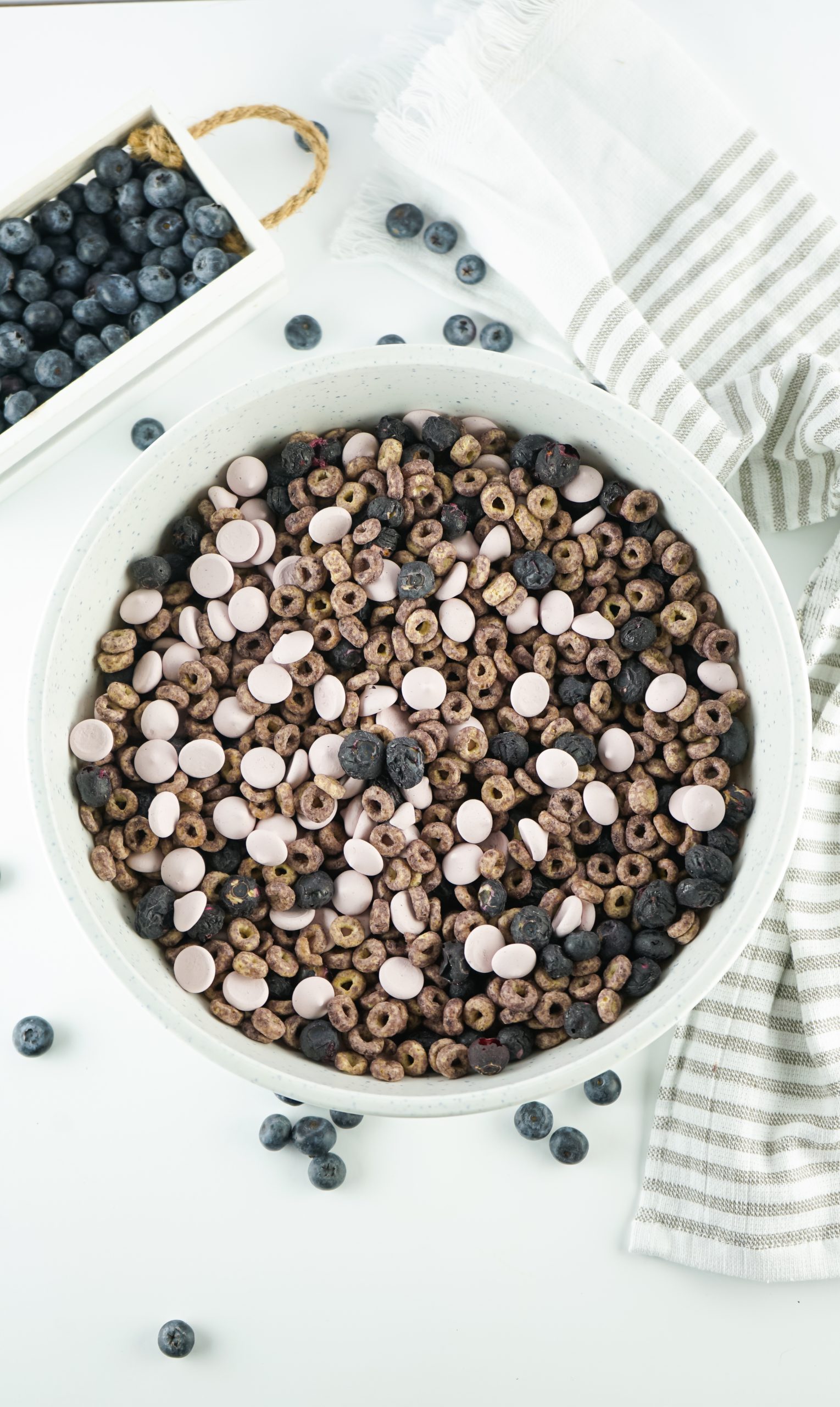 baby snack mix in a bowl