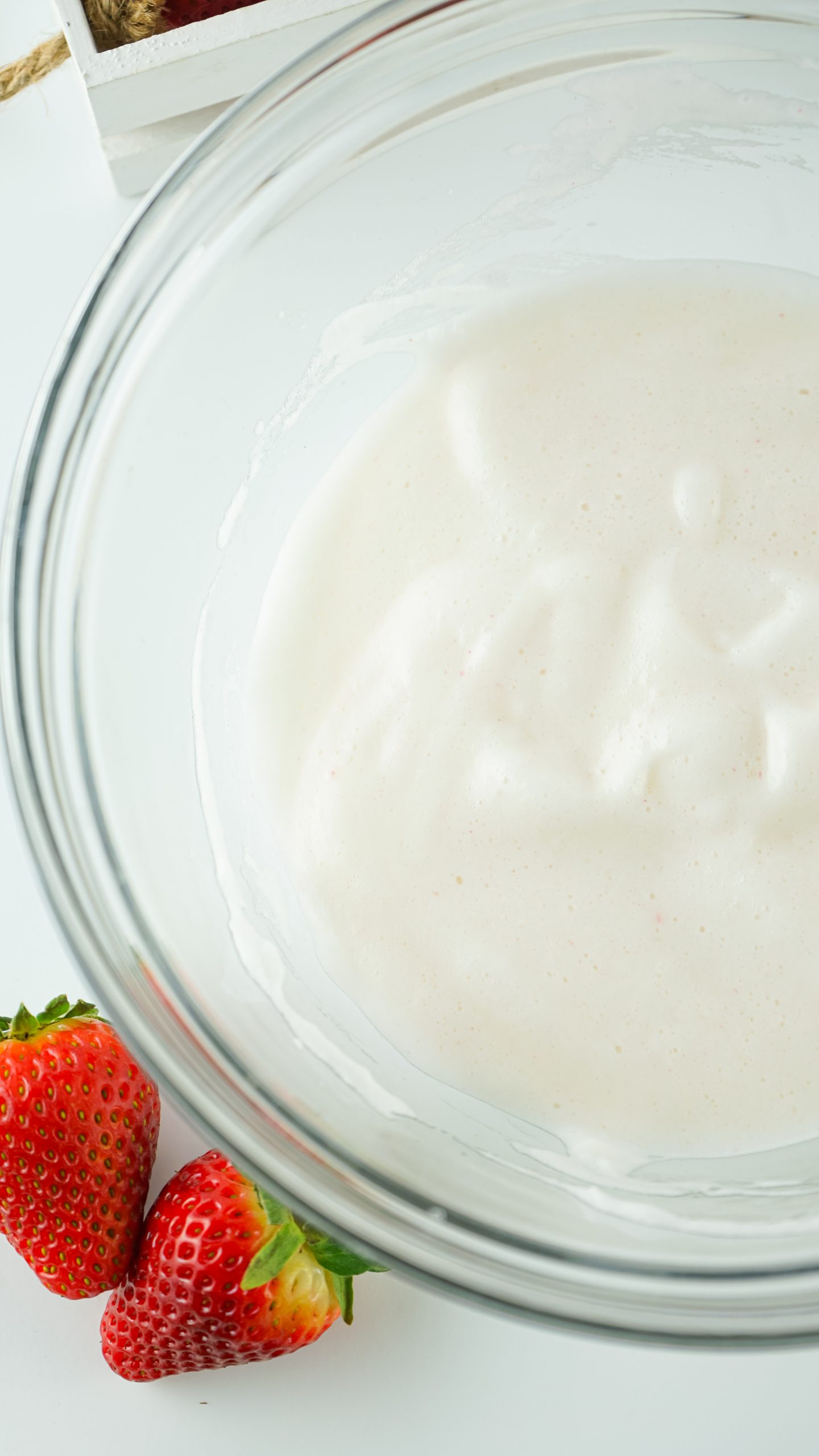 beat the egg whites until stiff