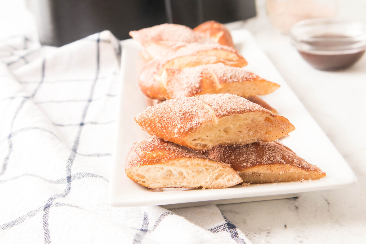 Air Fryer Soft Pretzel Cinnamon Bites