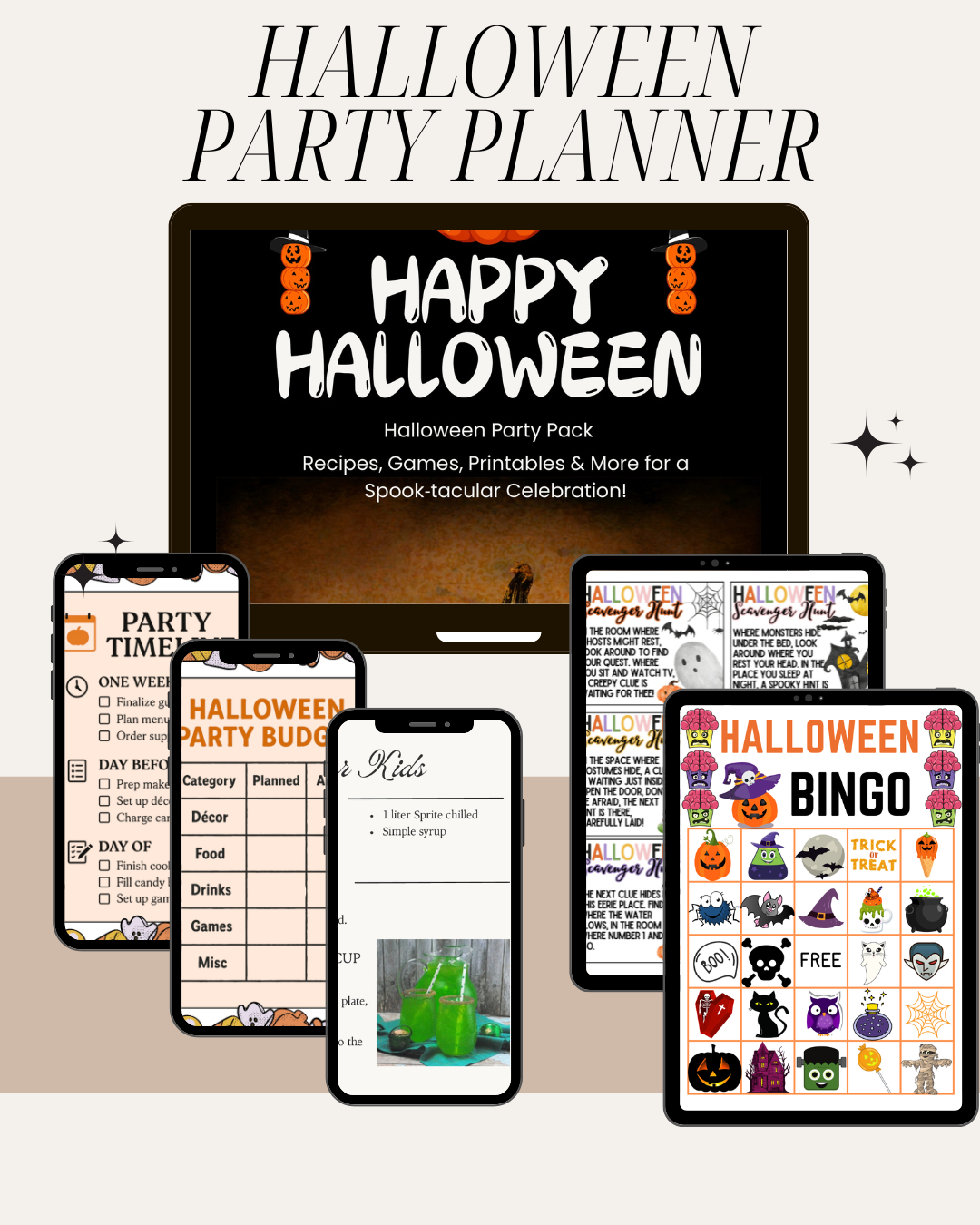 halloween planner mock up