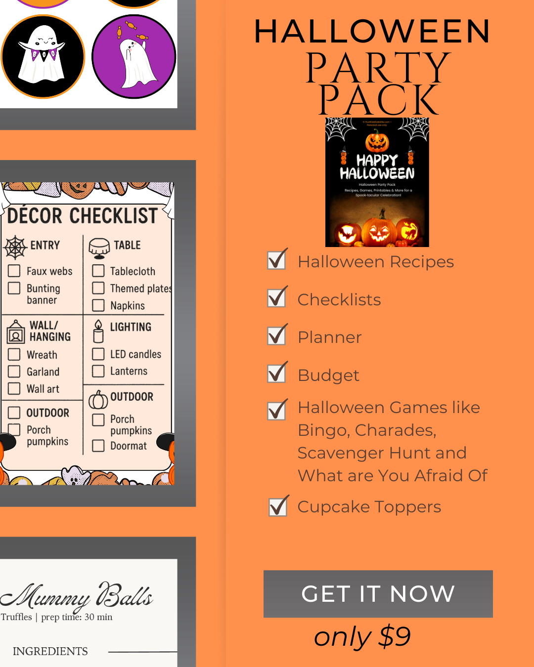 halloween planner mock up