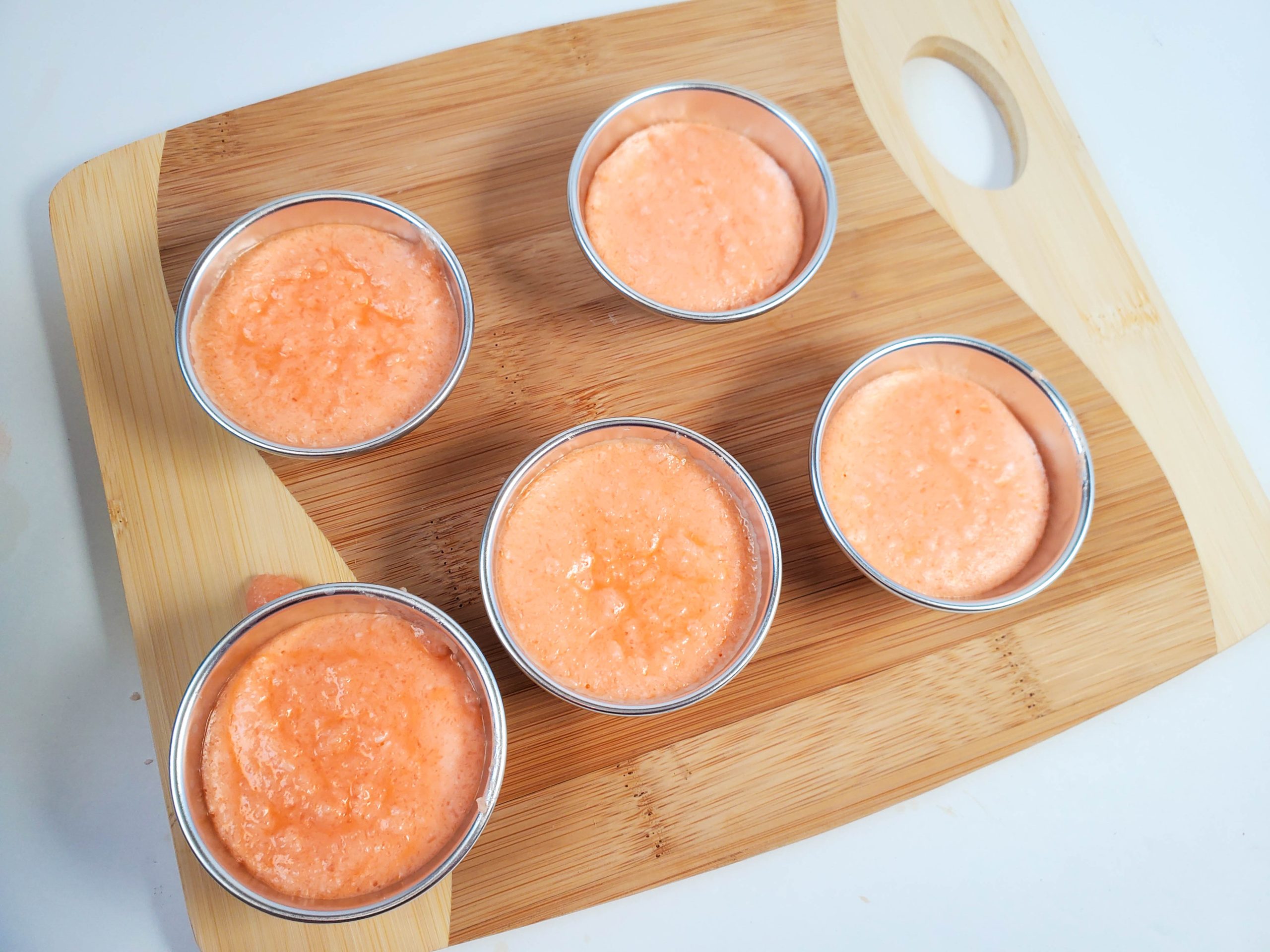 adding the ingredients to the mold