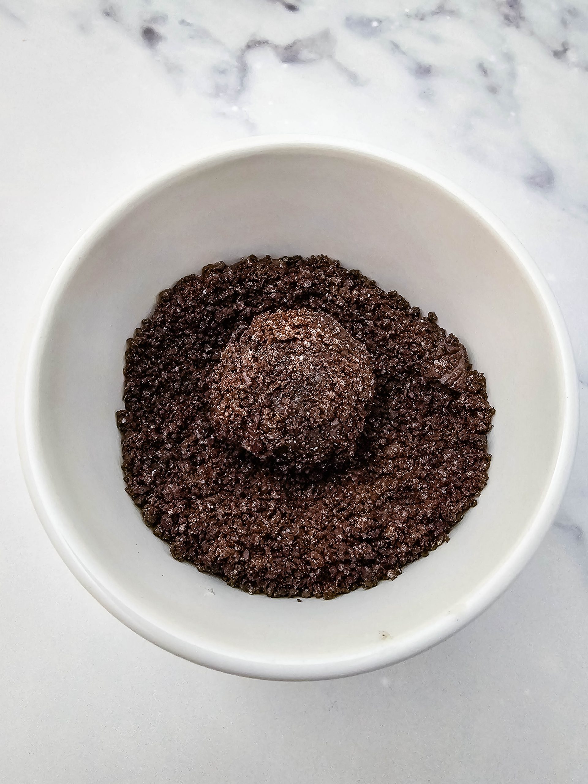 roll the filling balls in crumbs