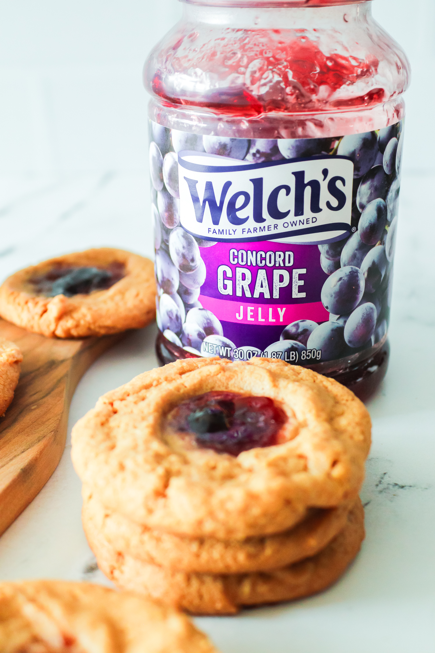 peanut butter and jelly cookies