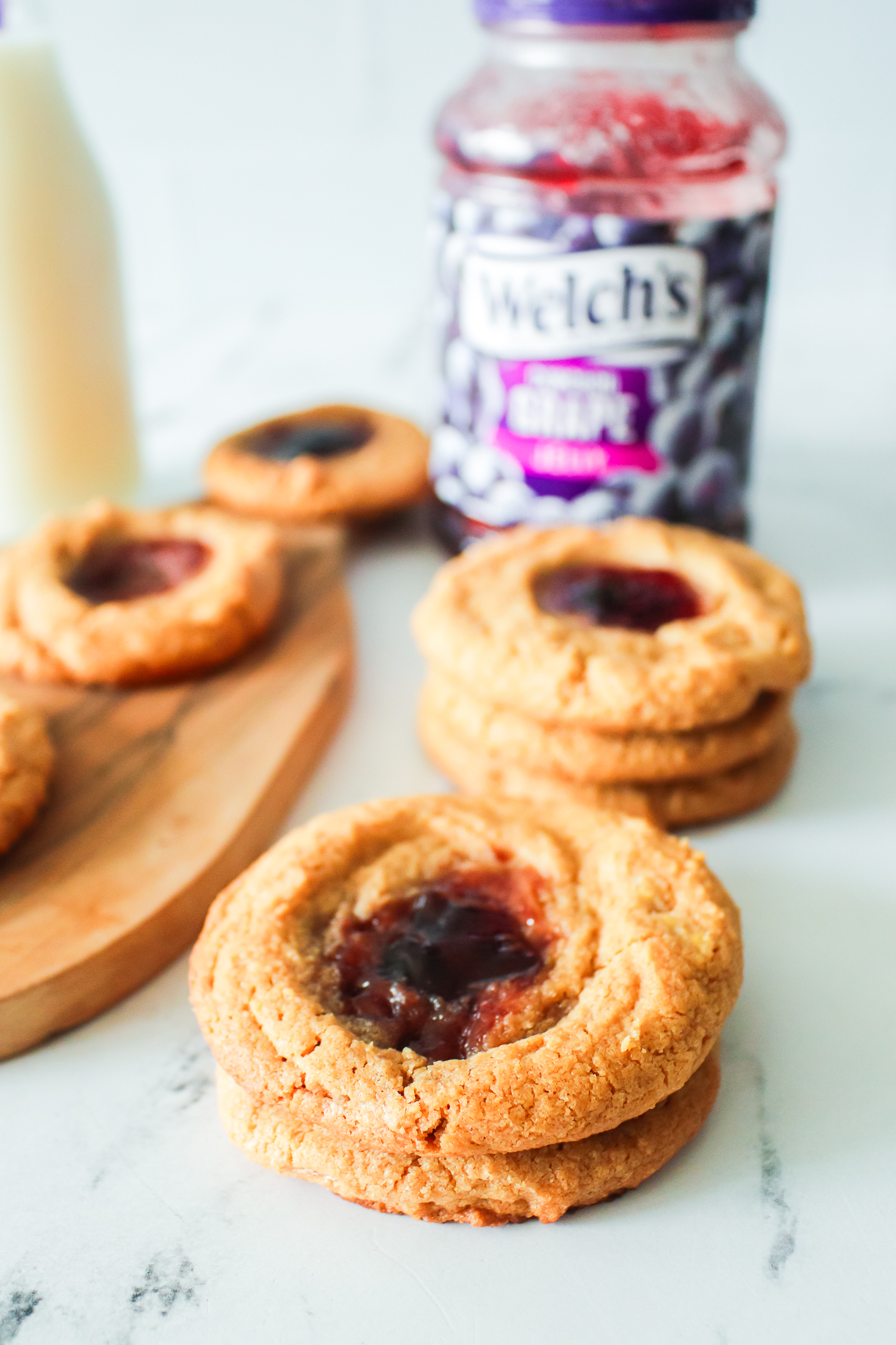 peanut butter and jelly cookies
