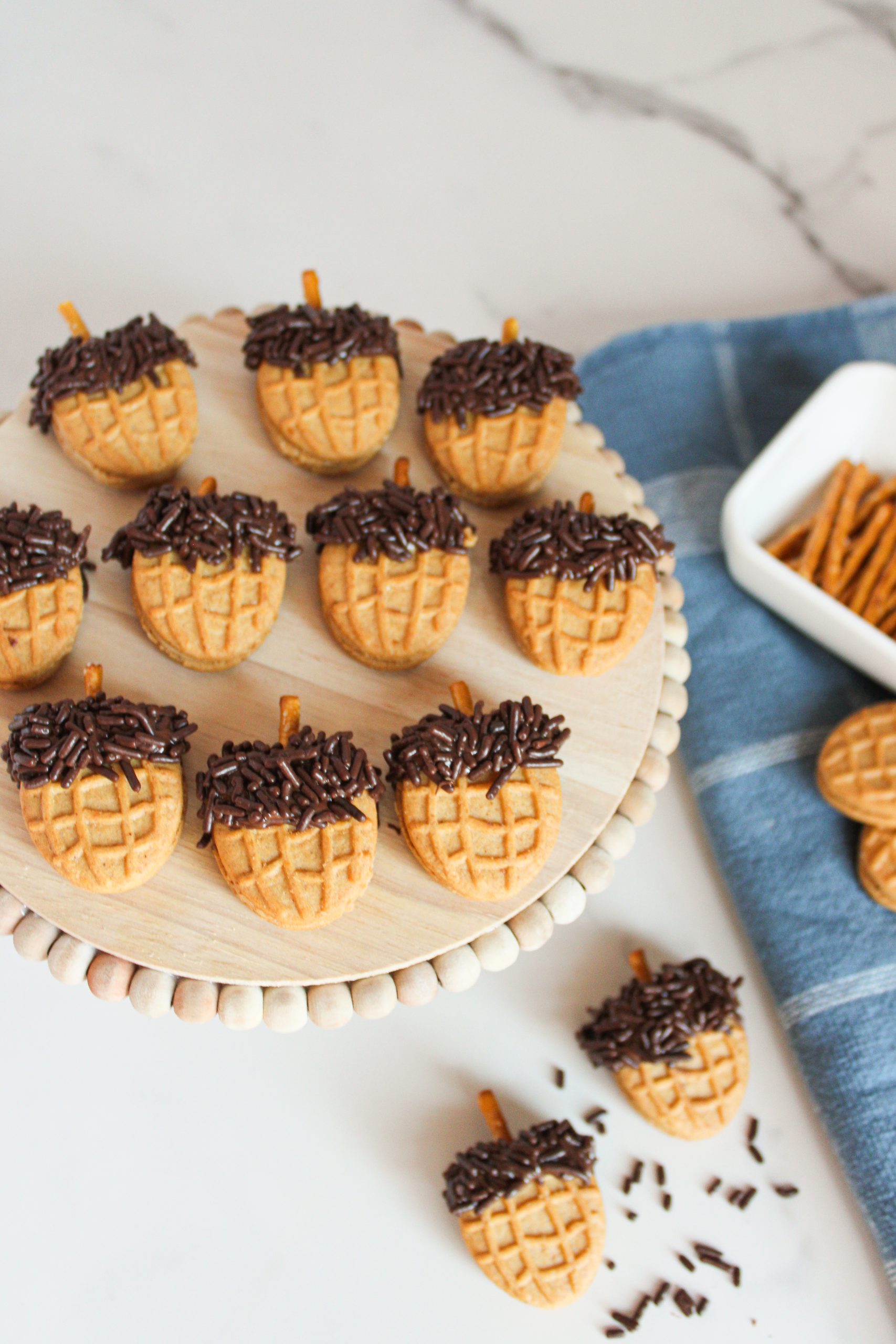 nutter butter acorn cookies