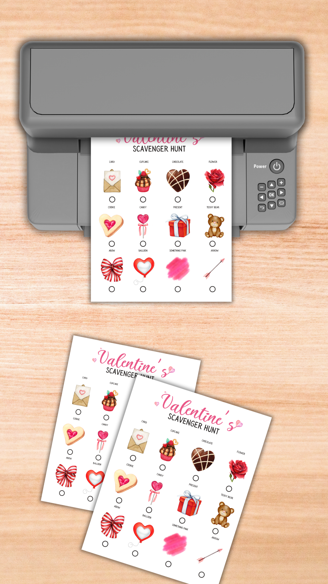 watercolor valentines day scavenger hunt