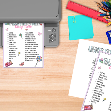 valentines day candy match game