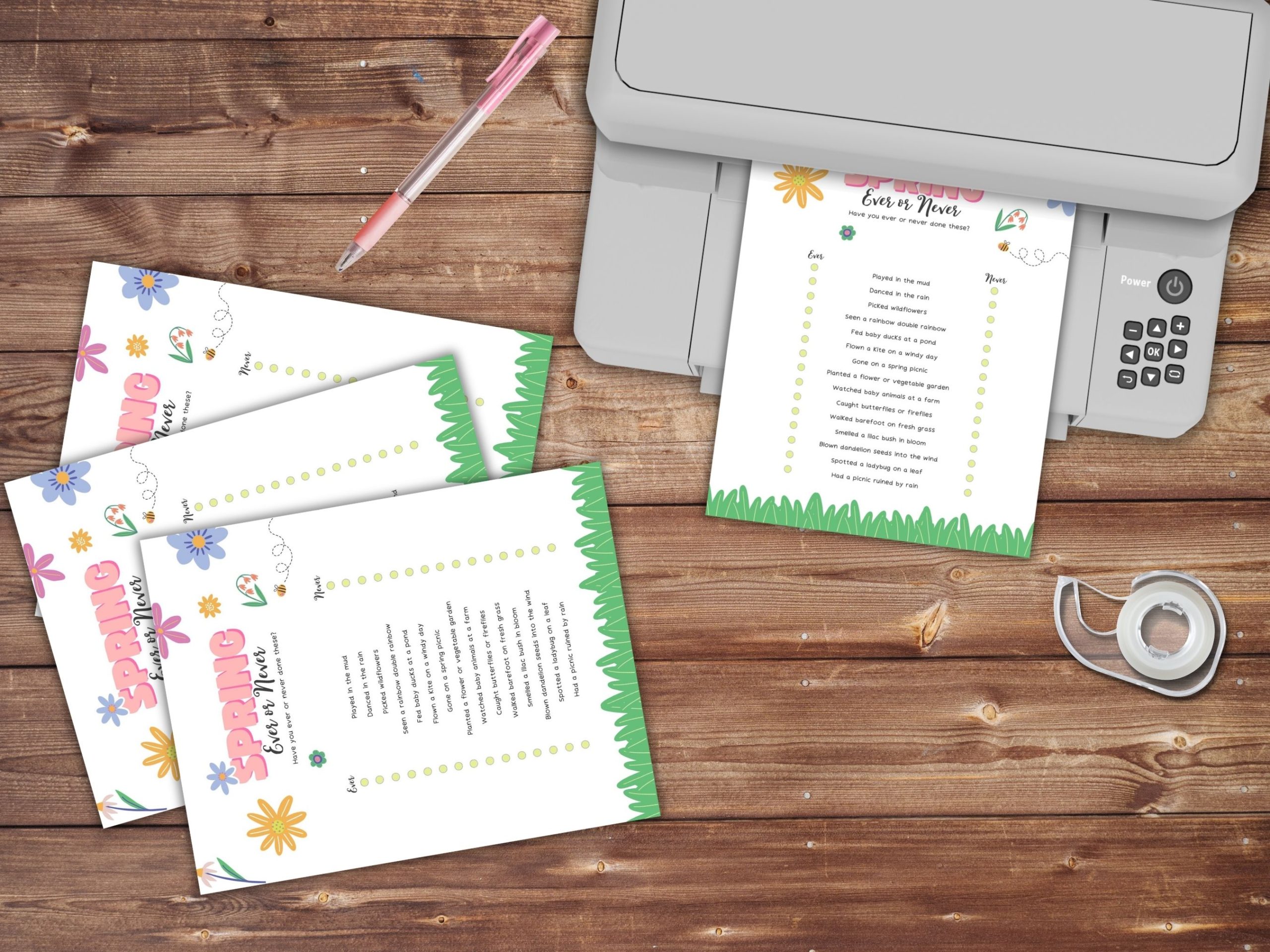spring ever never printable