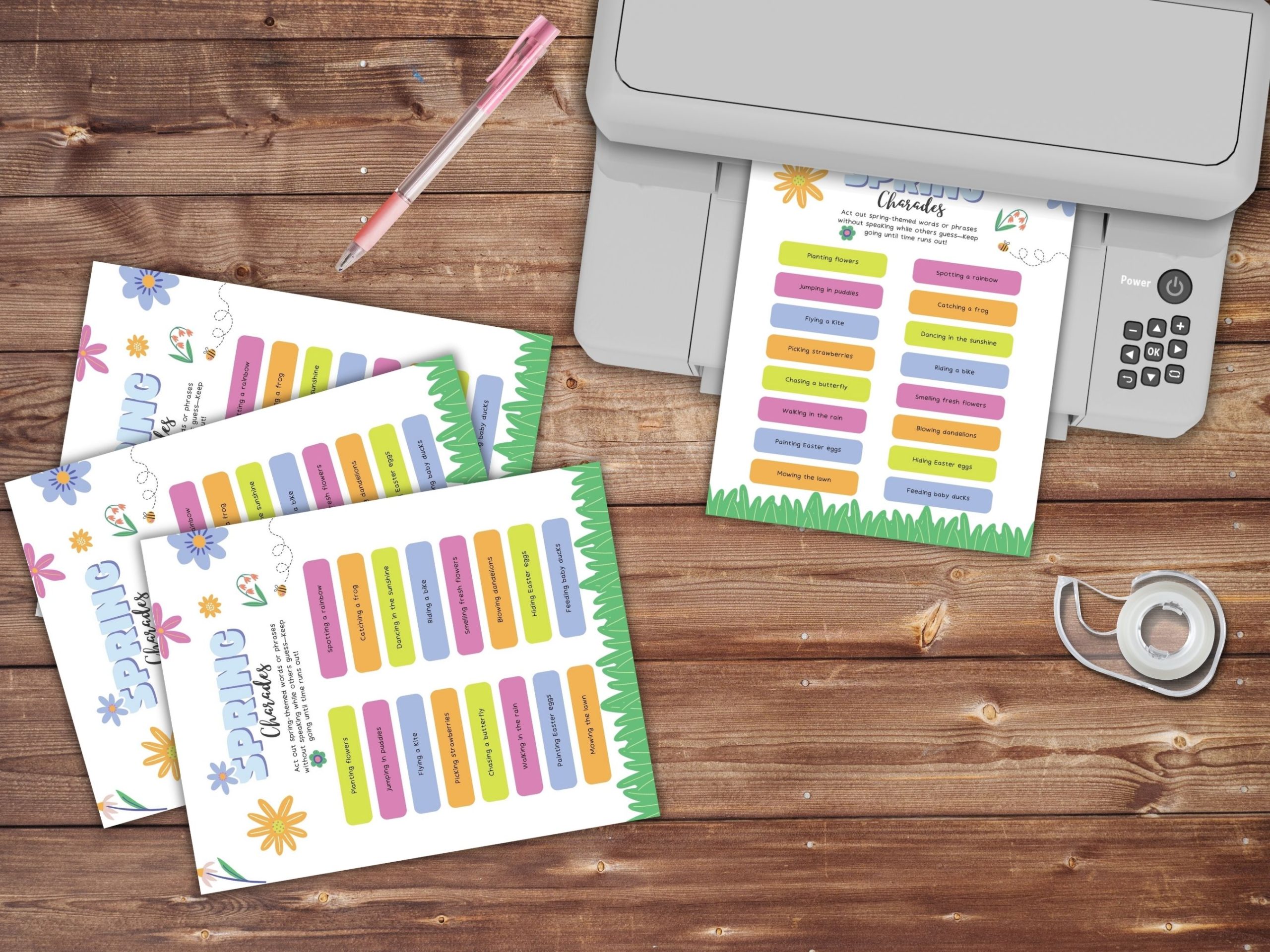 spring charades game