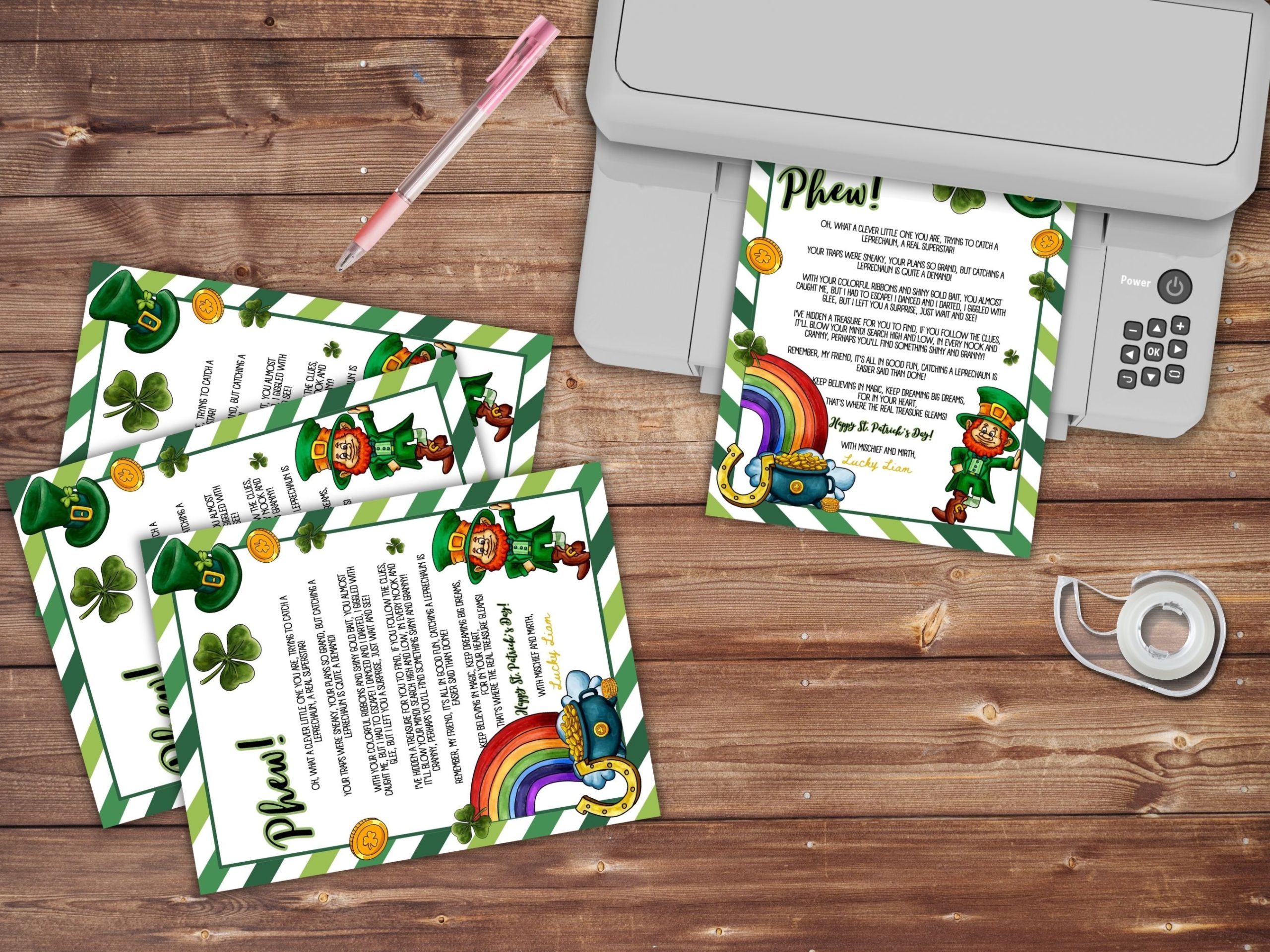st patrick leprecahun trap letter