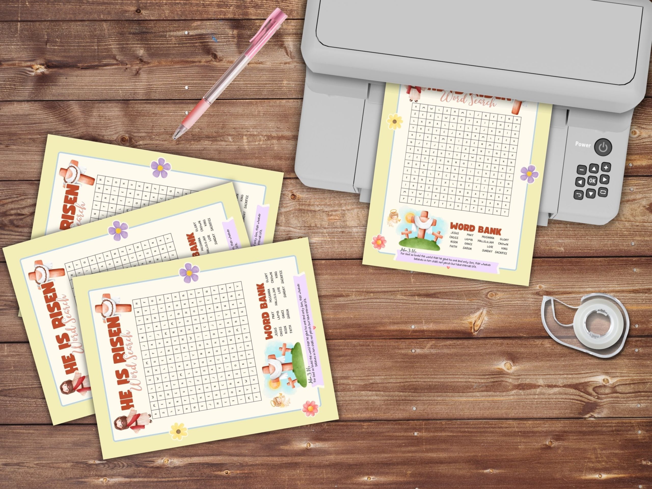 he is risen word search