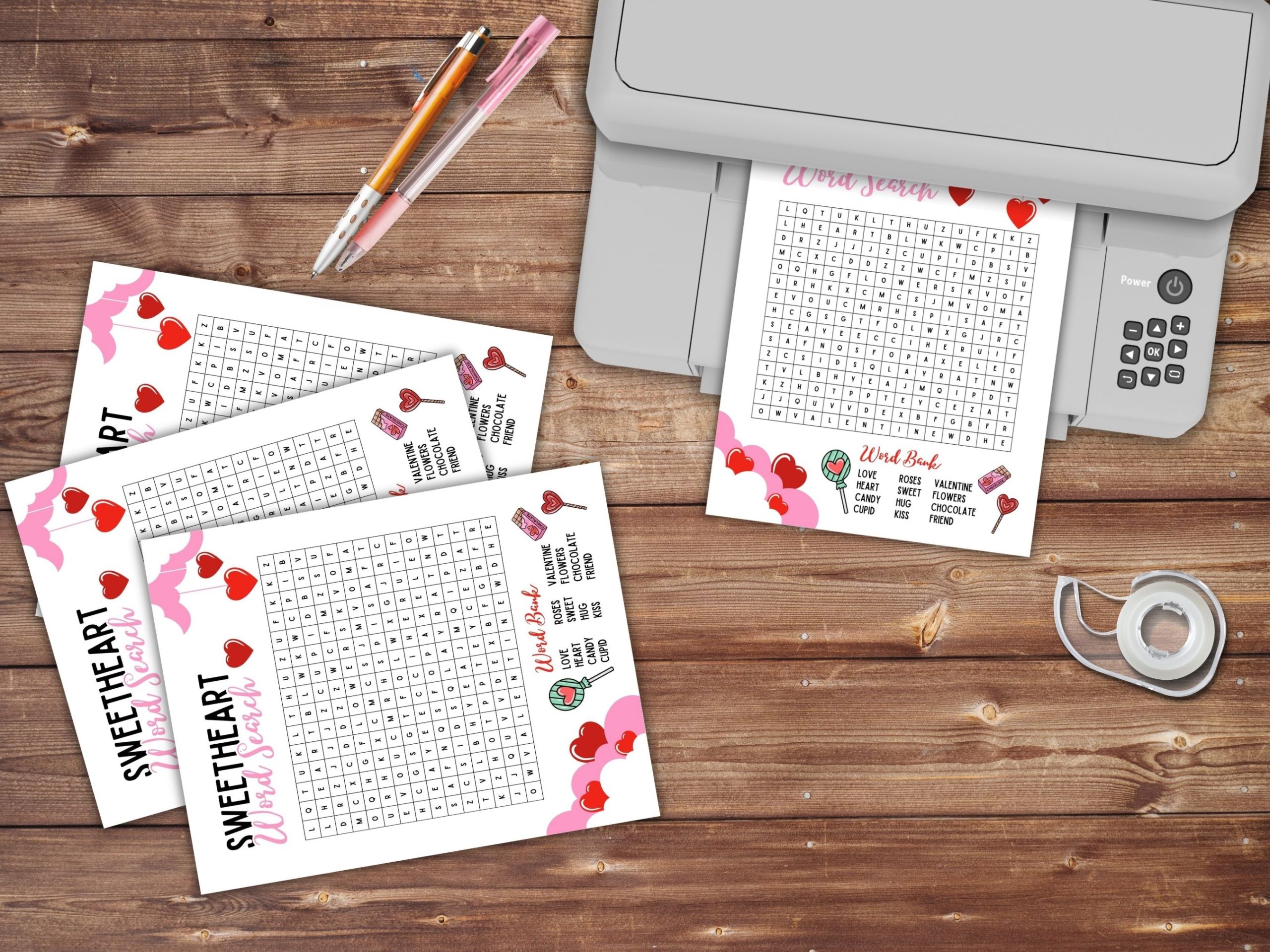 sweet heart word search