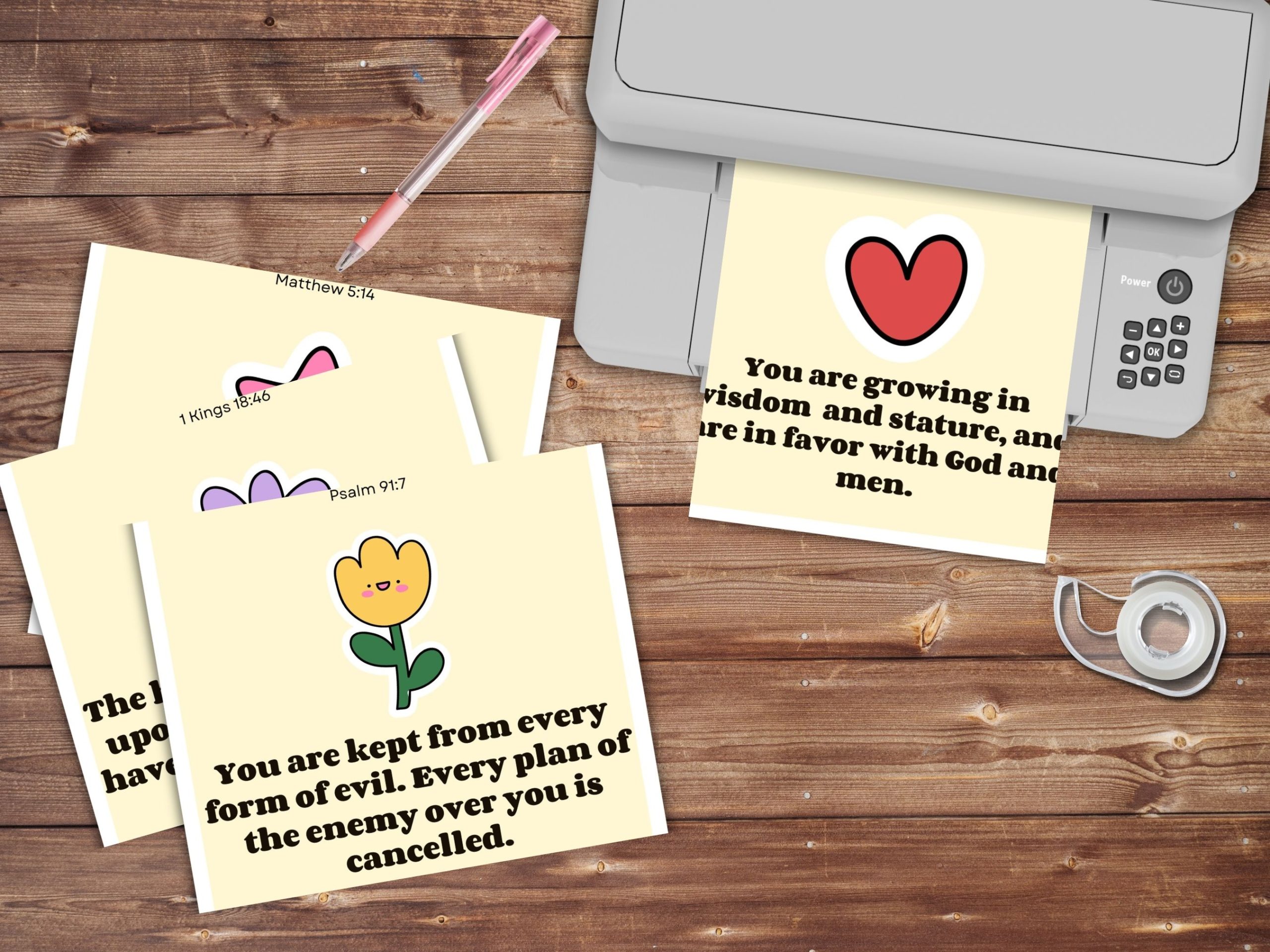 Christian declaration card for kids