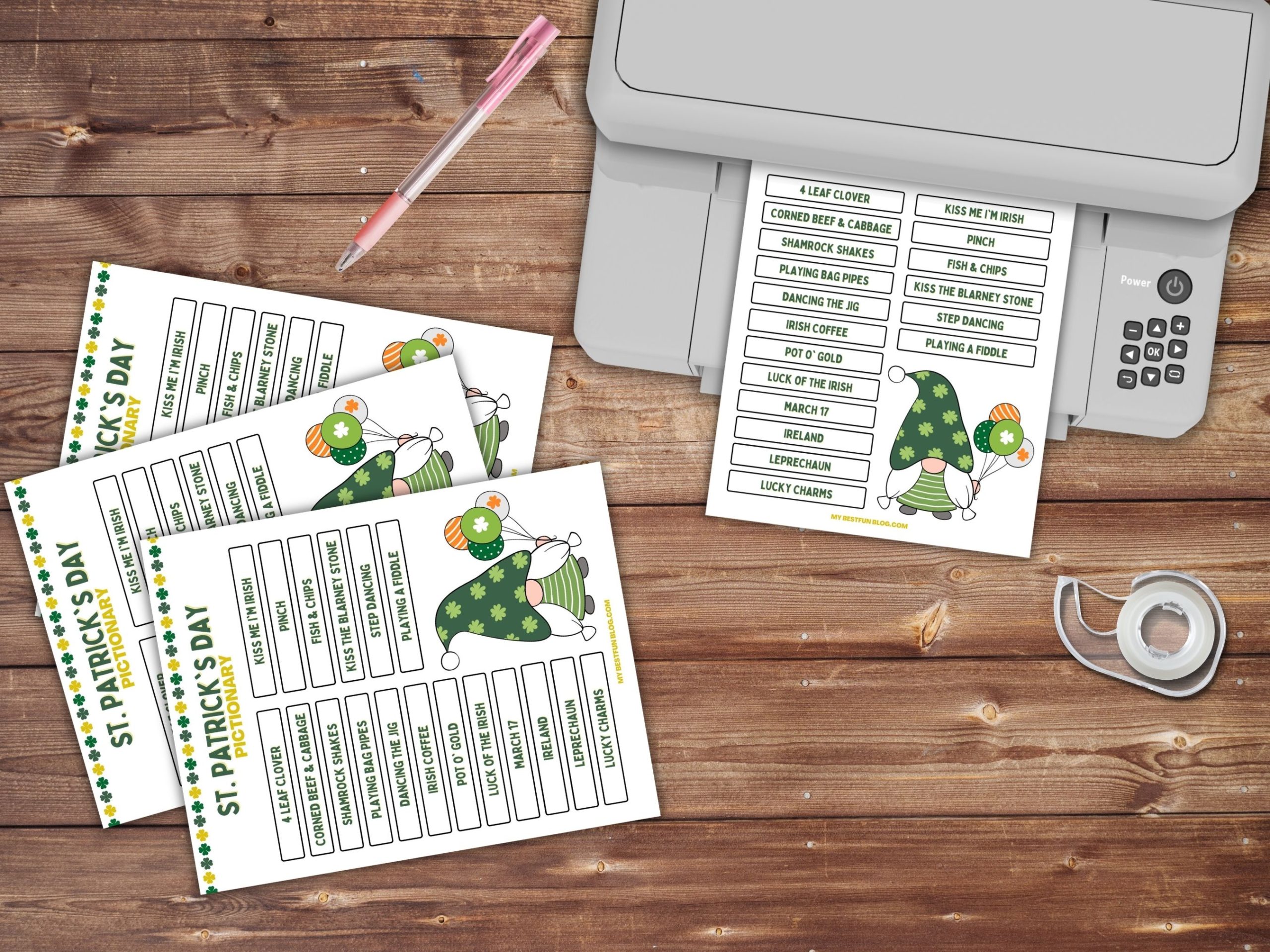 st patricks day pictionary