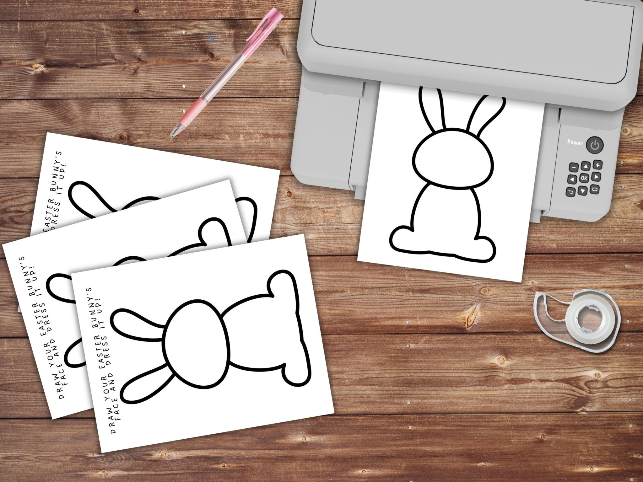 Free Do It Yourself Easter Bunny Printable - Our WabiSabi Life