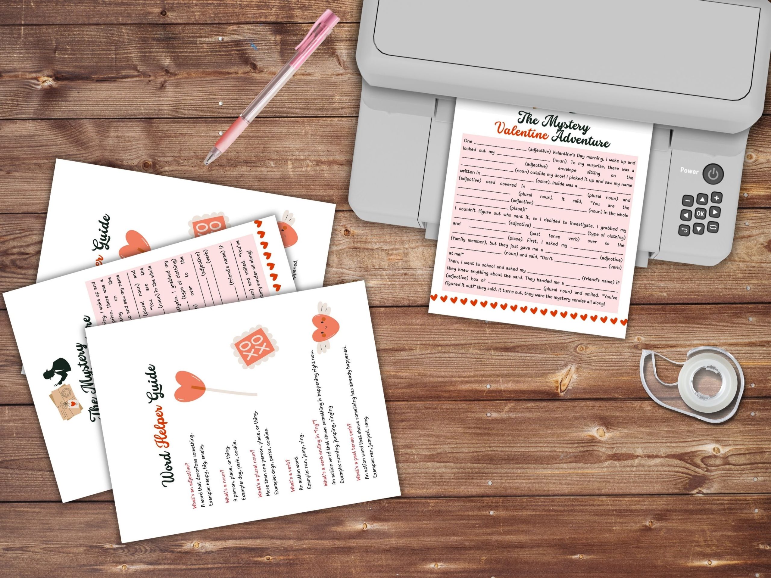 mystery valentine adventure printable