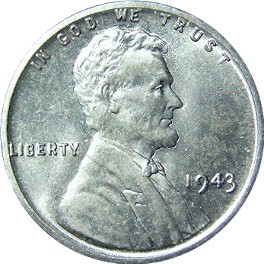 The 1943 Copper Penny (Image Credits: Wikimedia)