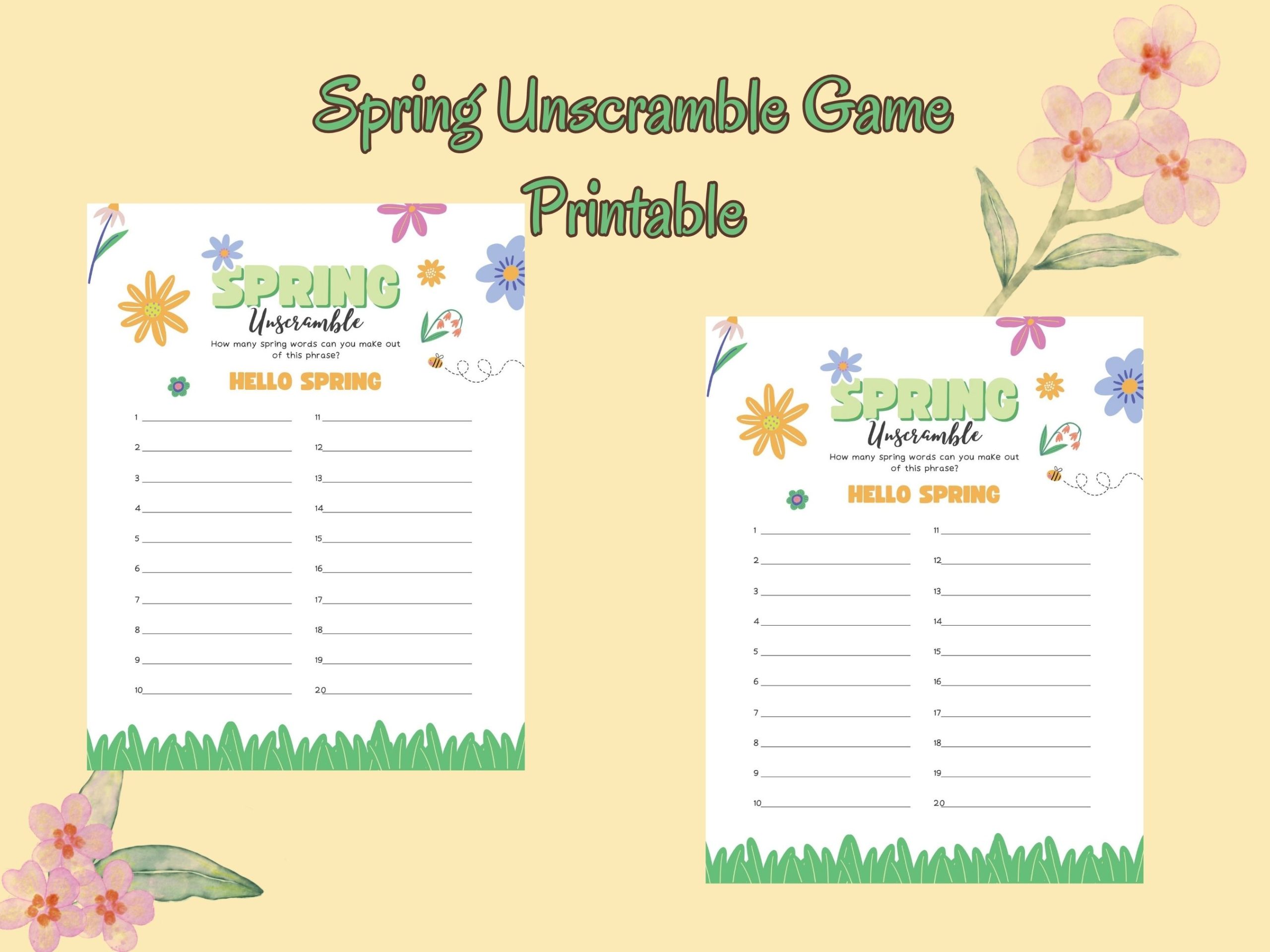 spring unscramble