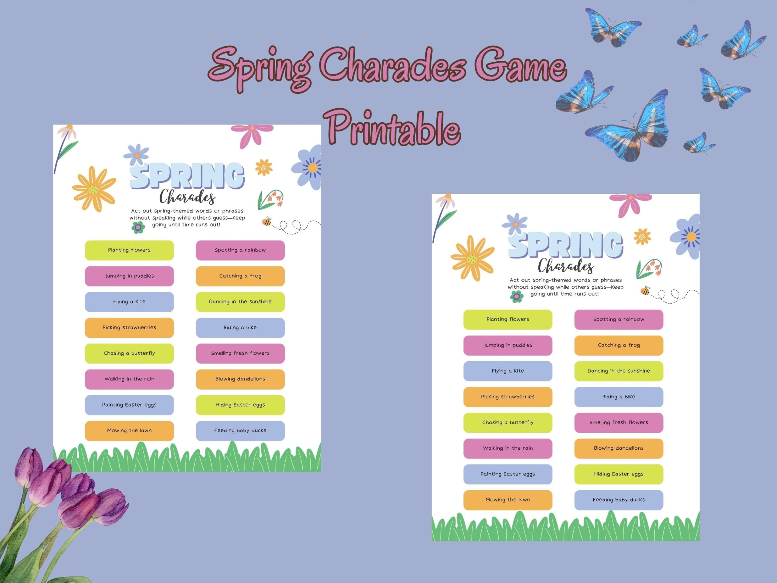 spring charades game