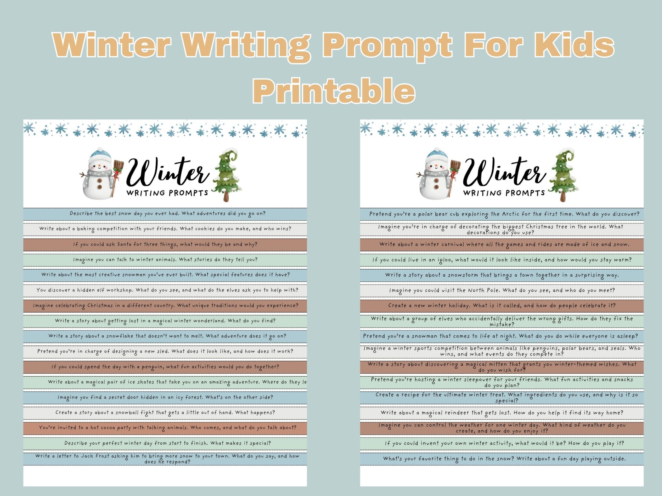 winter writing prompt