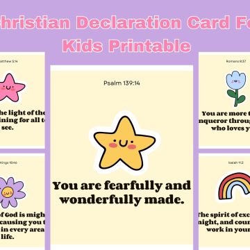 Christian declaration card for kids