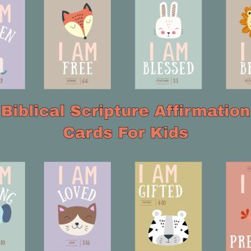 biblical scriptures affirmation cards for kids