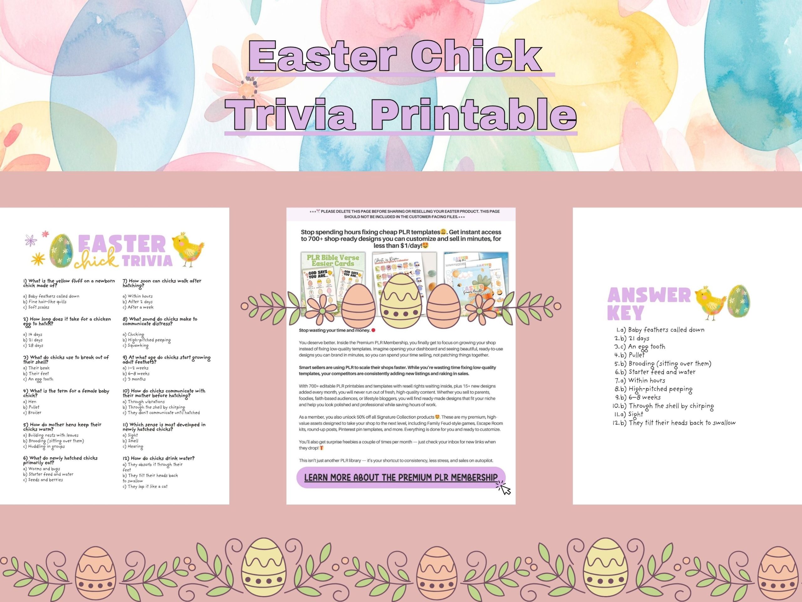 easter chick trivia