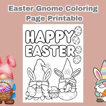 easter gnome coloring pages