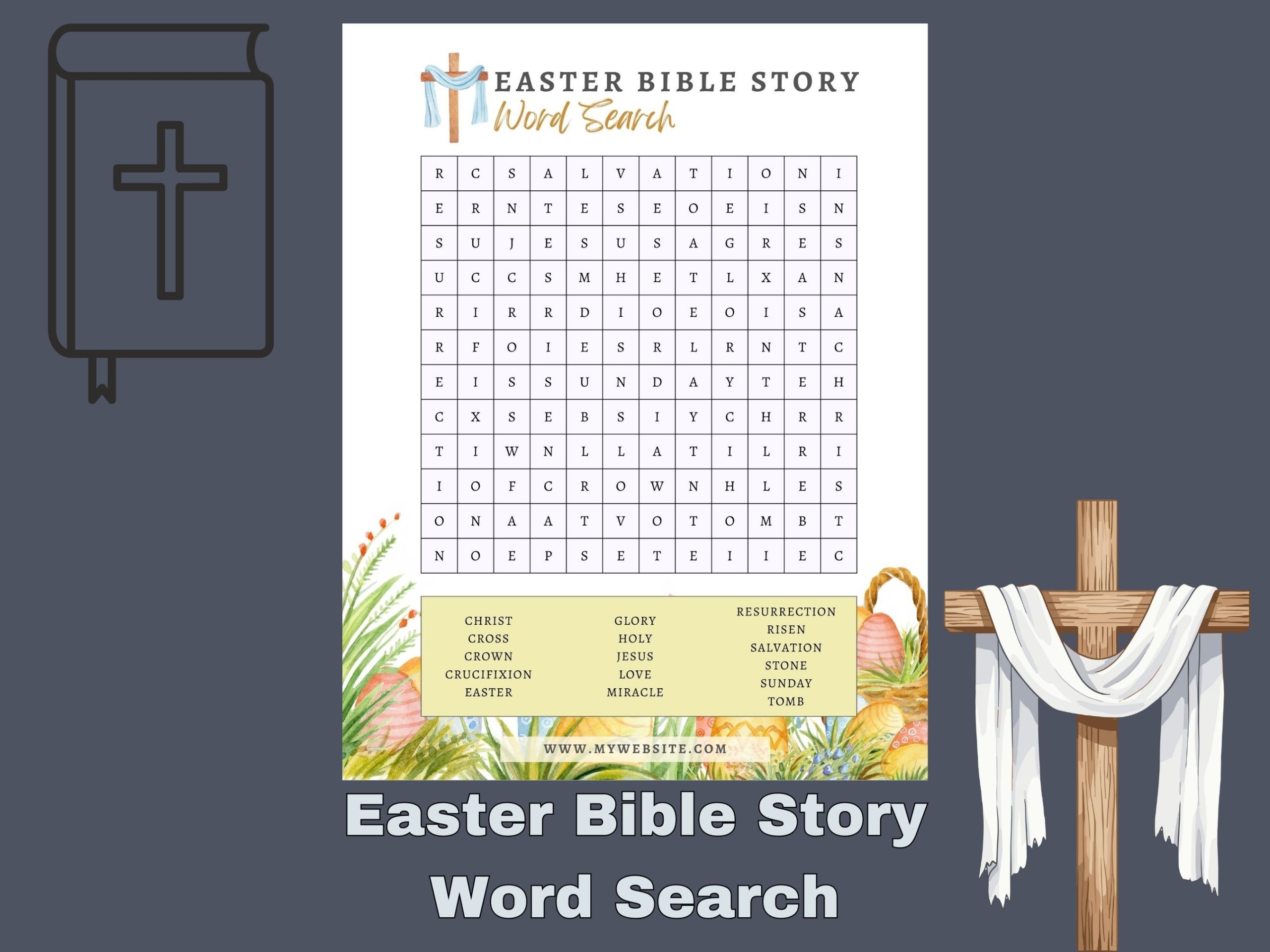 easter bible story word search