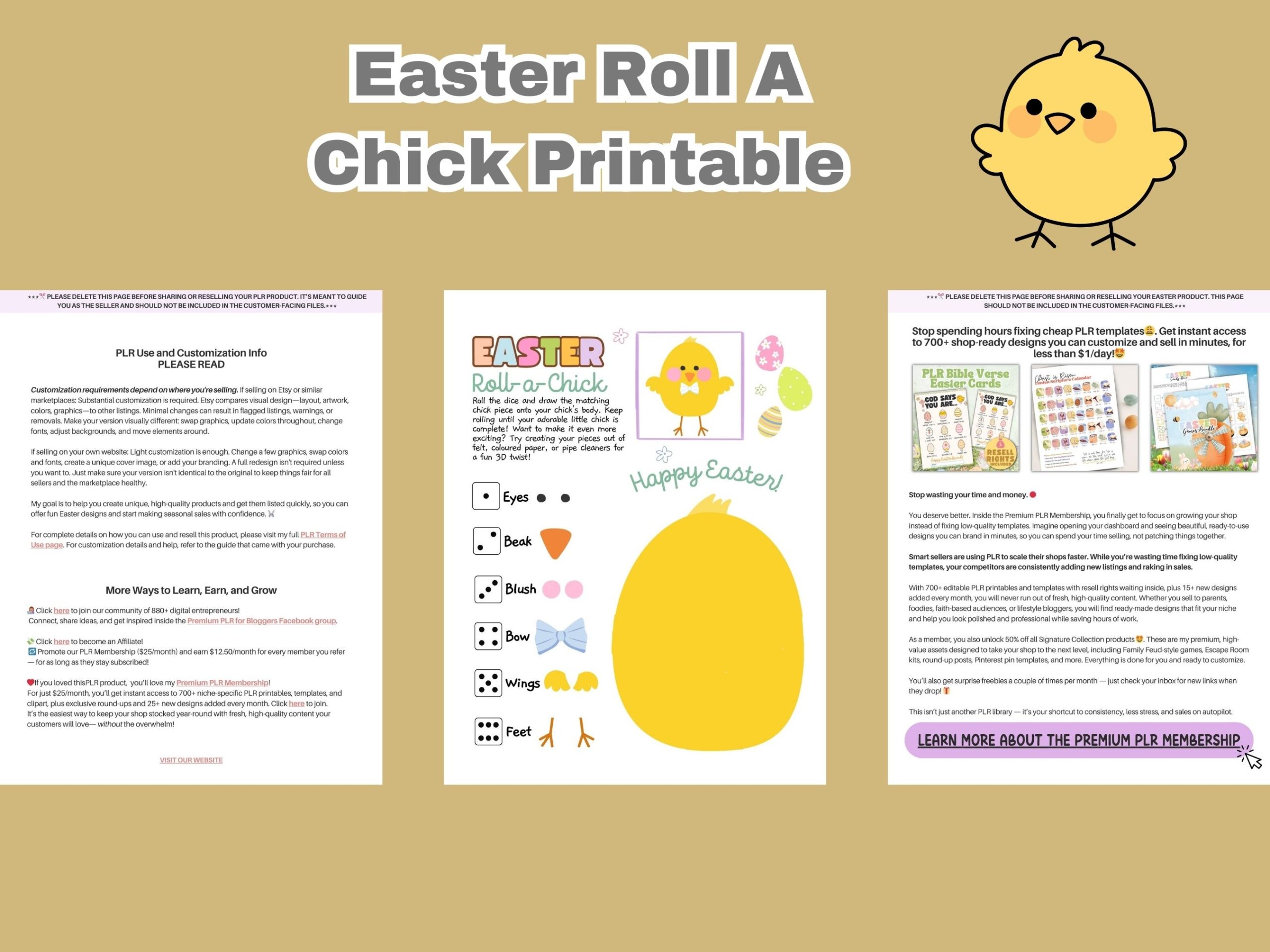 easter roll a chick