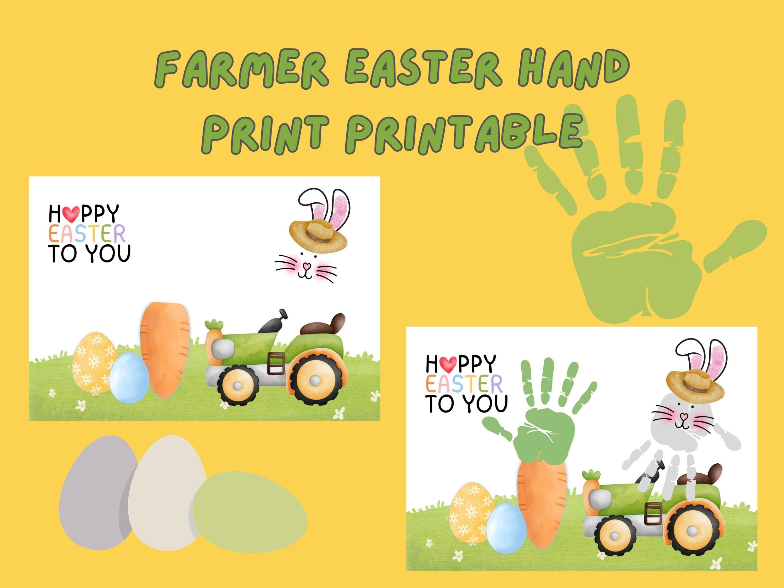 farmer easter hand print