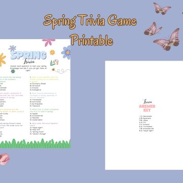 spring trivia game printable