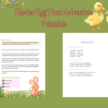 Easter egg hunt adventure printavle