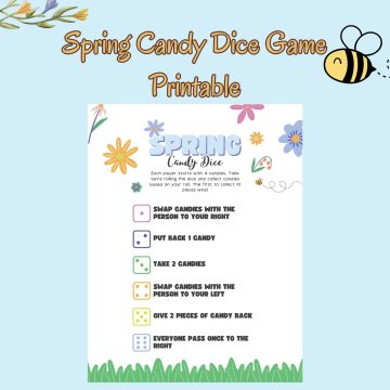 spring candy dice game