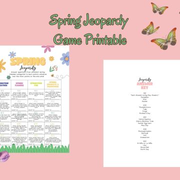 Spring jeopardy game printable