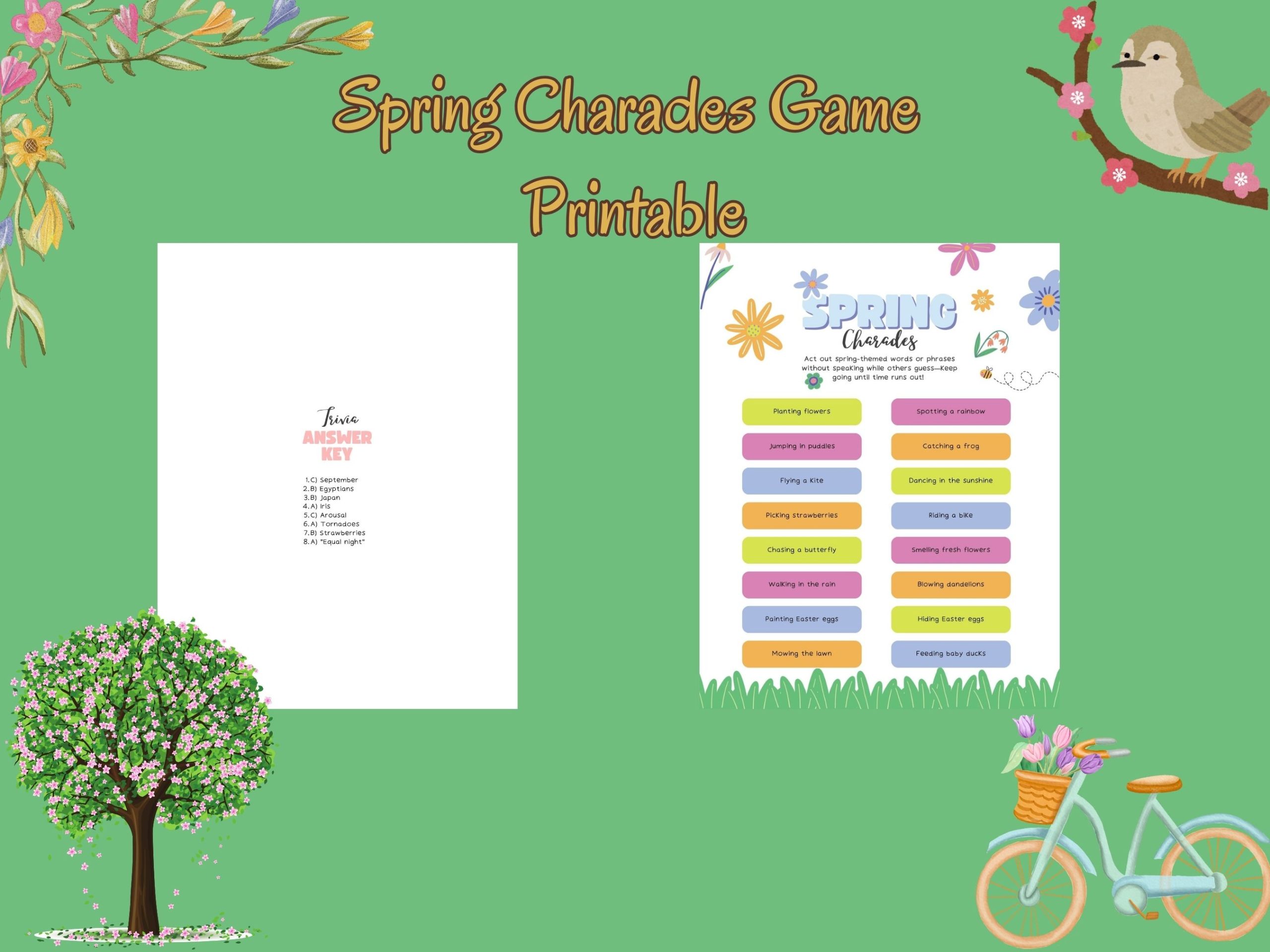 spring trivia game printable
