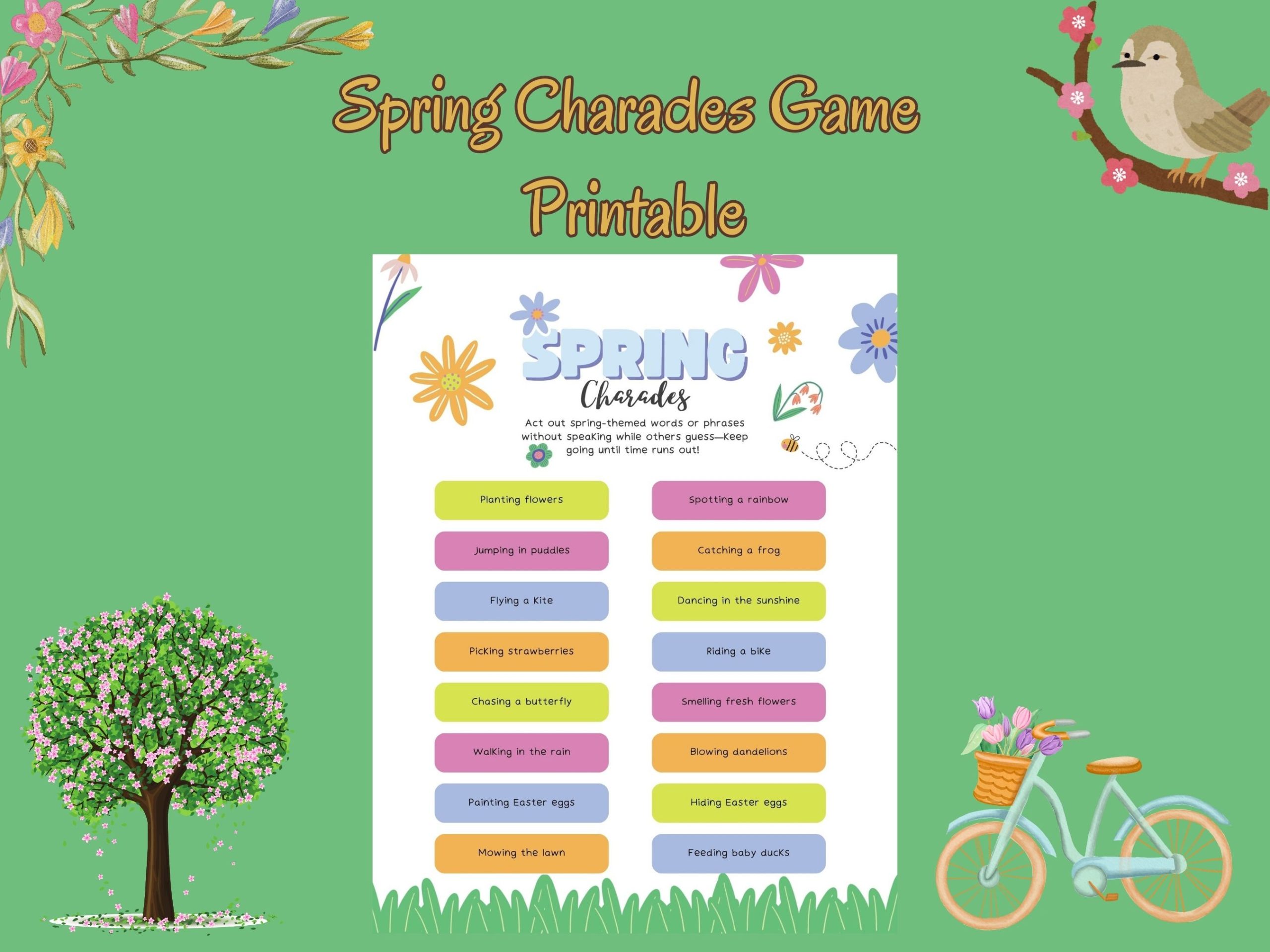 spring charades game