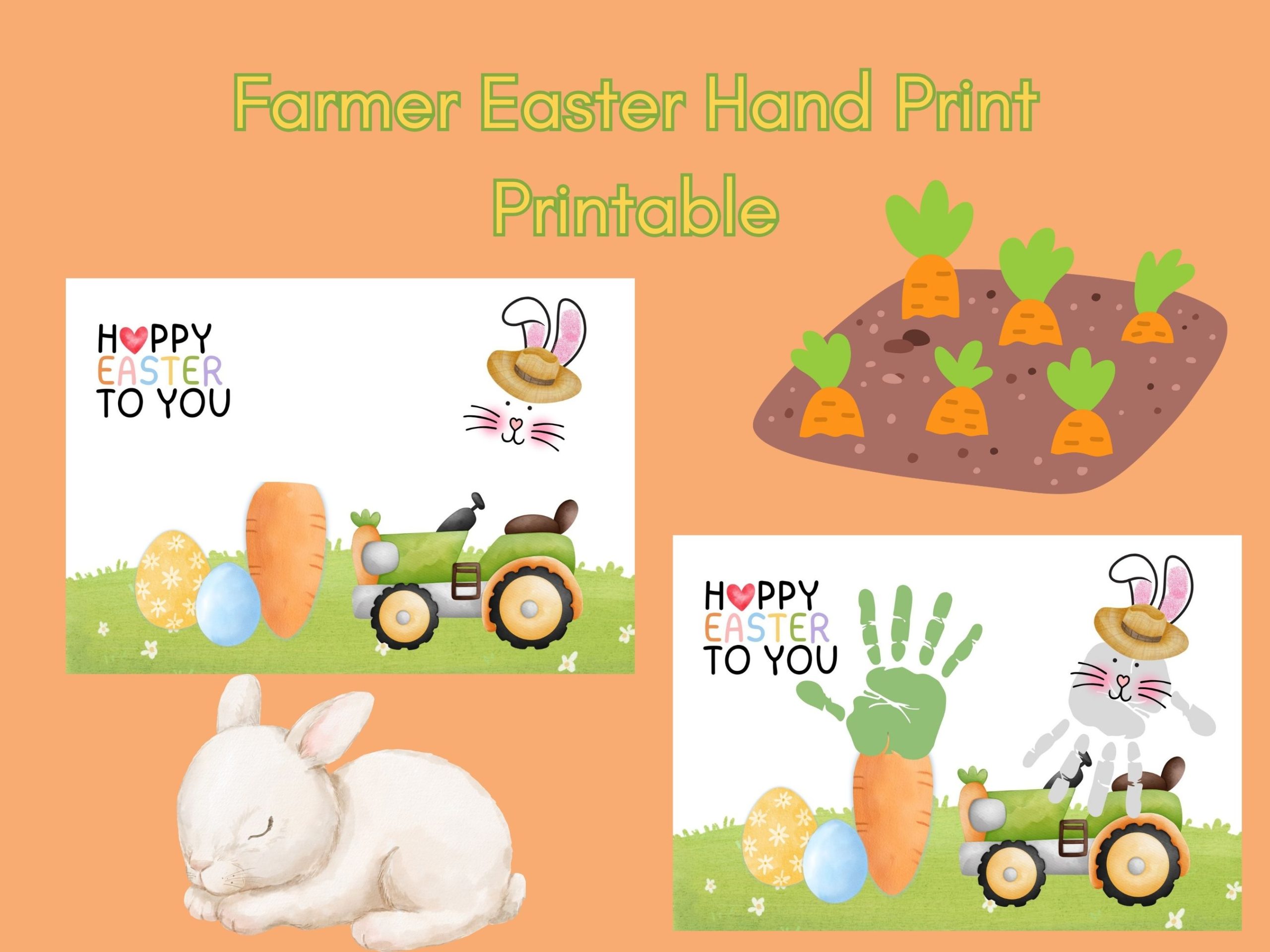 farmer easter hand print