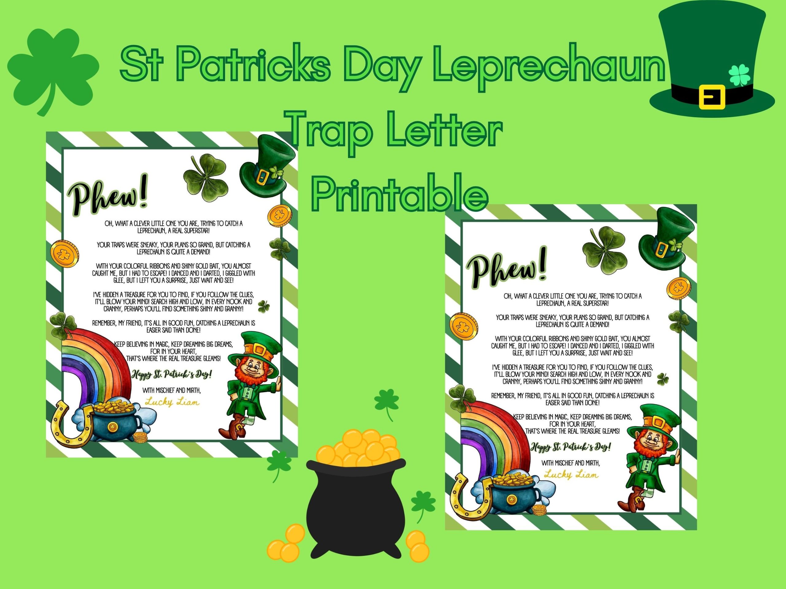 st patrick leprecahun trap letter