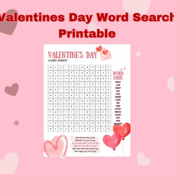 valentines day word search