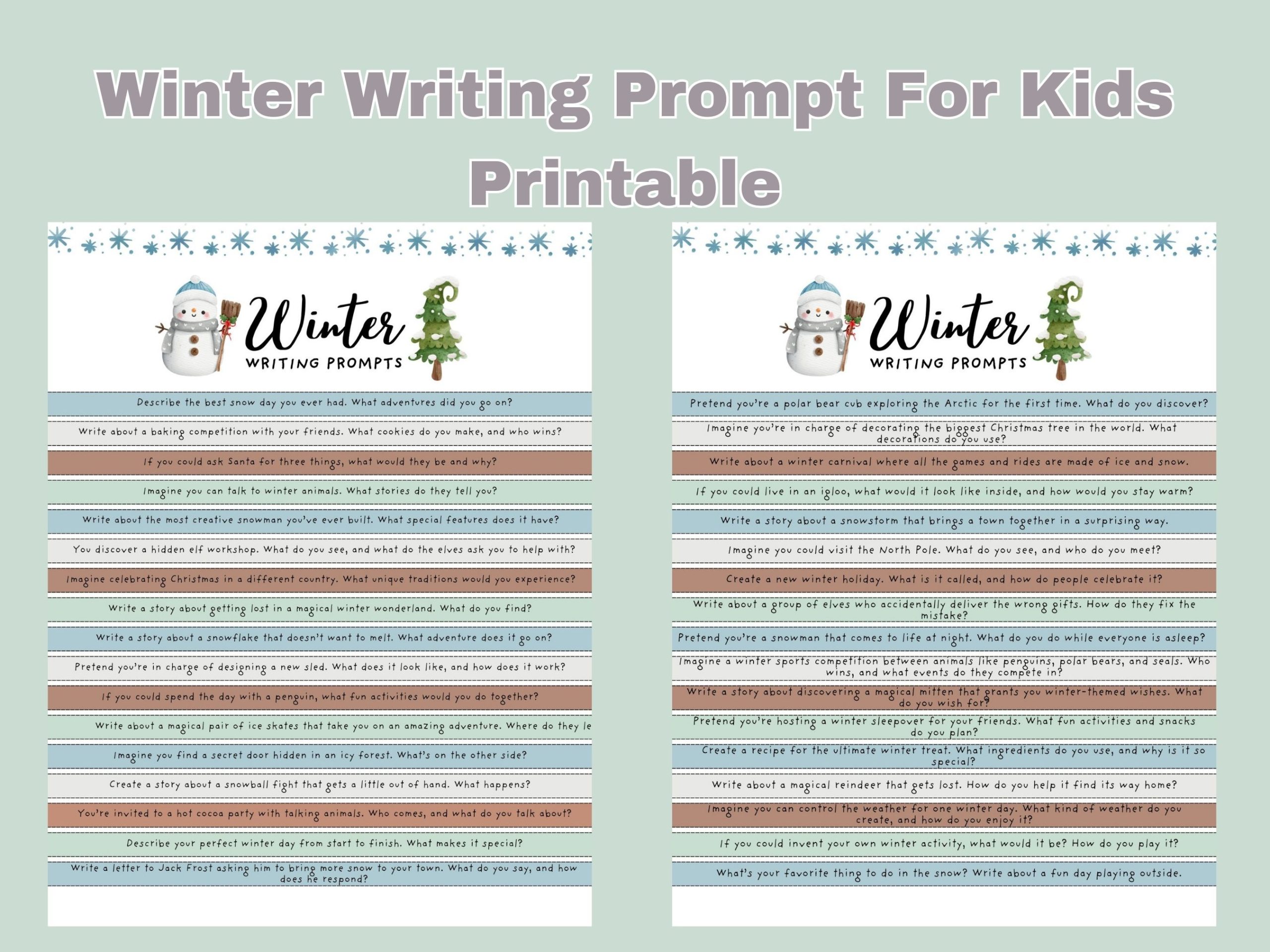 winter writing prompt