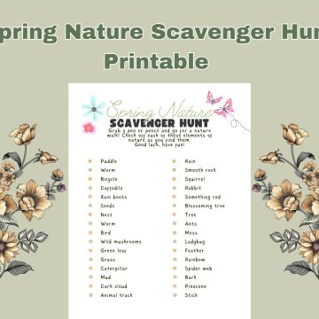 spring nature scavenger hunt