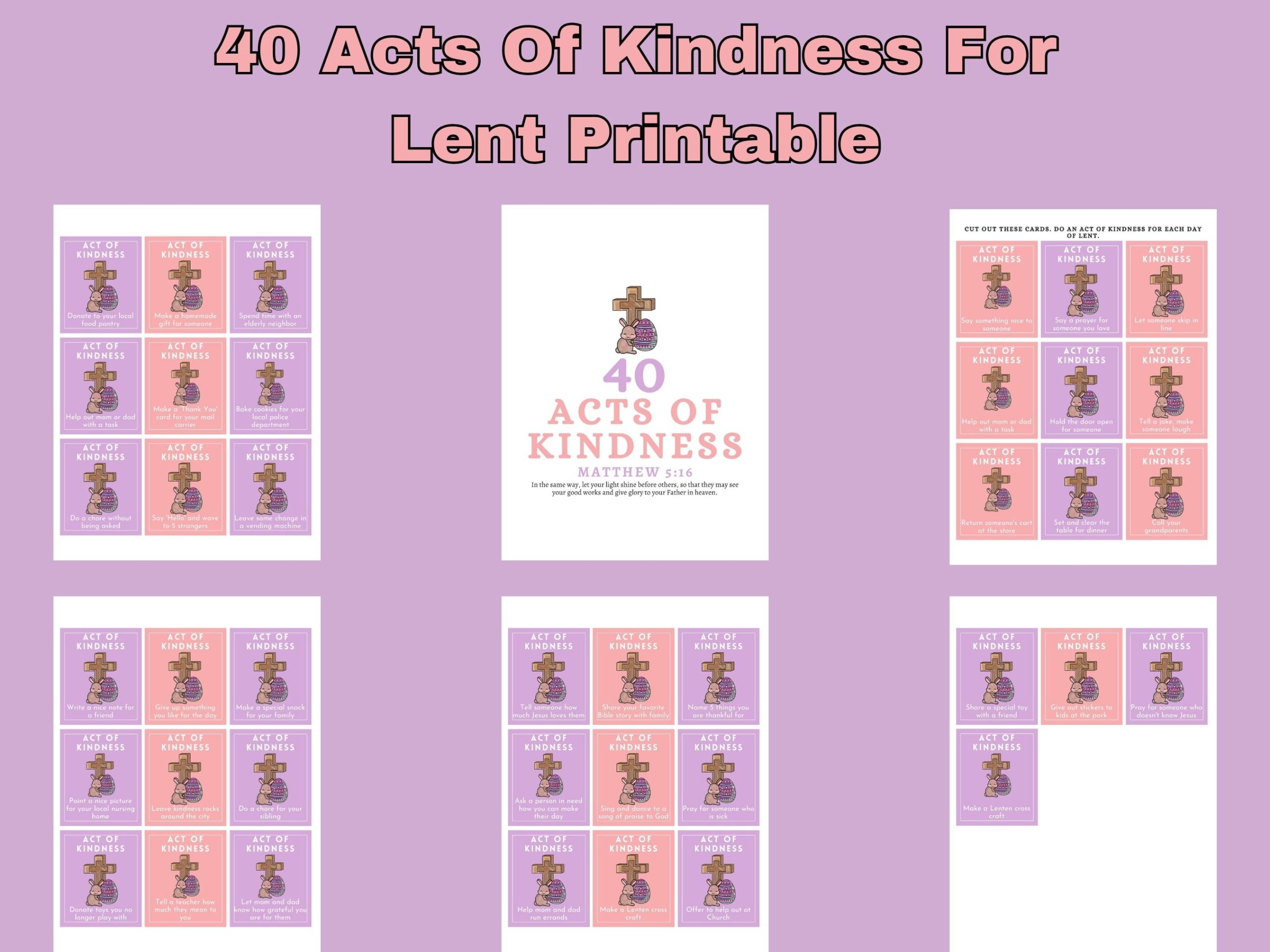 4o acts of kindness for lent