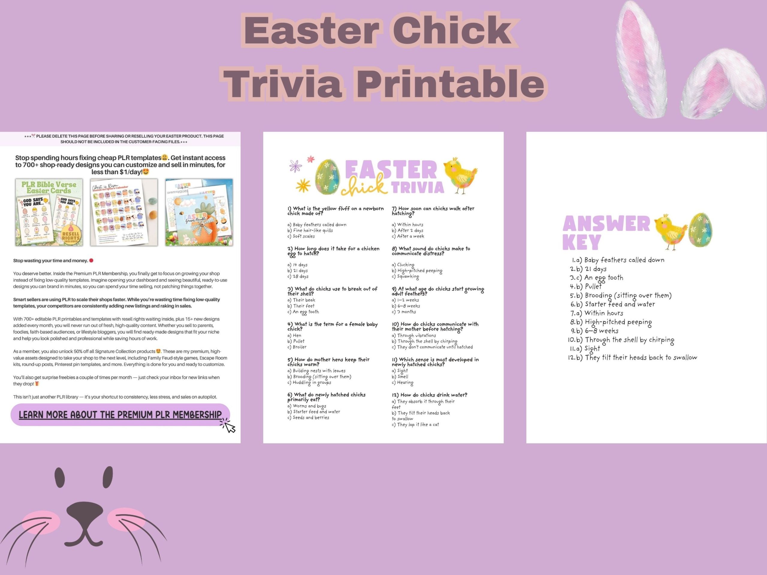 easter chick trivia