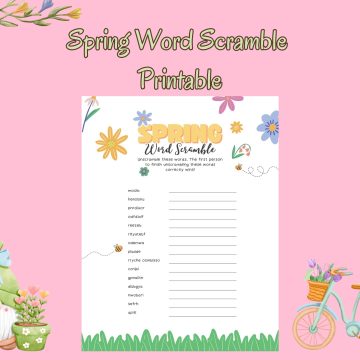spring word scramble