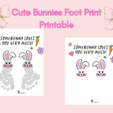 cute bunnies foot print