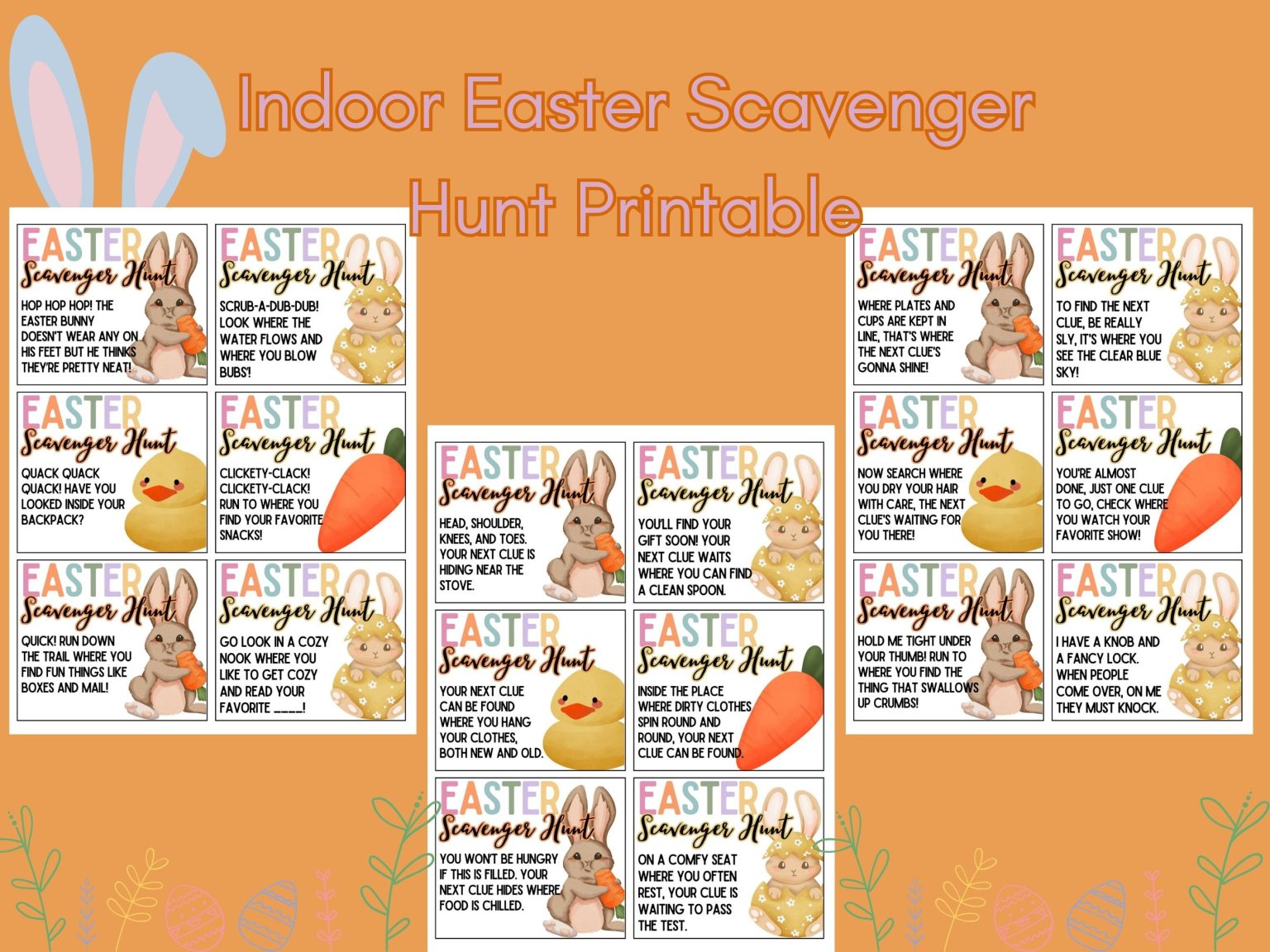Free Indoor Easter Scavenger Hunt Printable - Our WabiSabi Life
